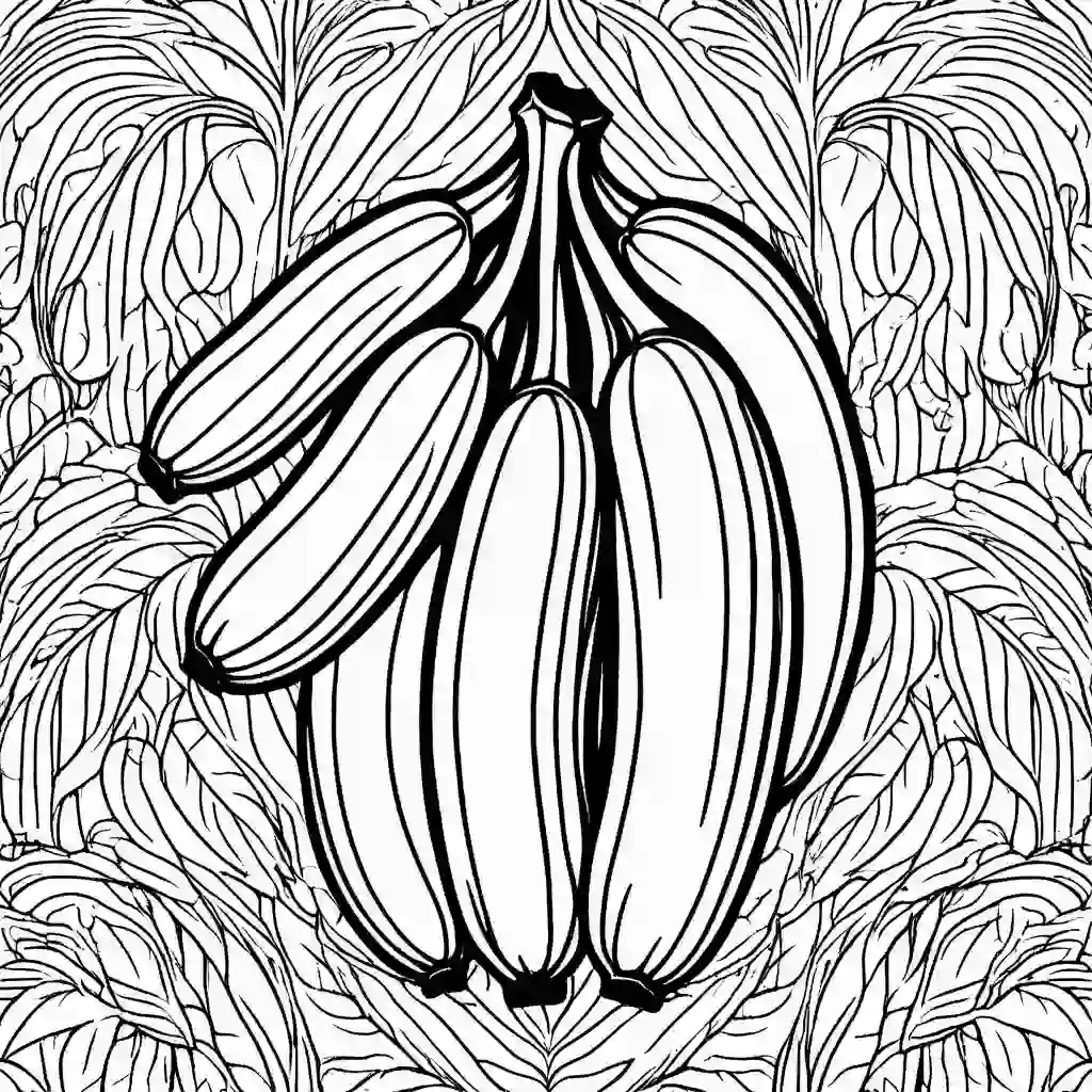 Bananas coloring pages